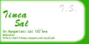 timea sal business card